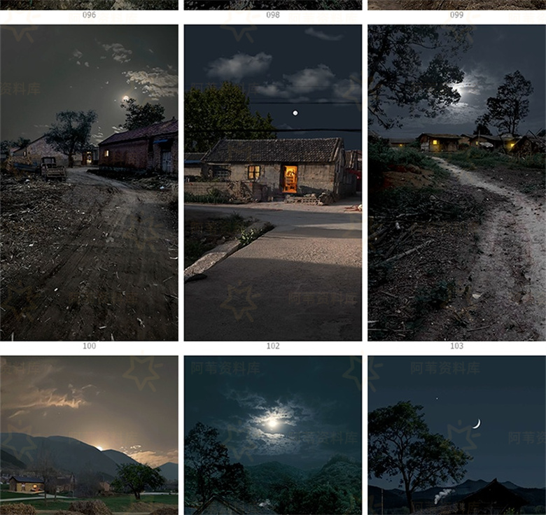 【1200款】竖屏农村乡下老房子乡村夜晚夜景风景怀旧视频素材 第11张